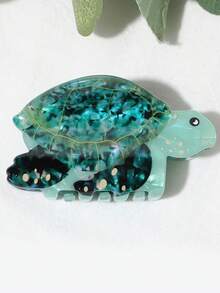 1/2pcs Cute Ocean Element Simulation Turtle Hair Clip, High-End Hair Claw For Ponytail, Painless Fixing Clip For Daily Outing, Dating, Beach Vacation, Themed Events, Holidays, Valentine's Day, Halloween, Thanksgiving, Birthday, Creative Gift Fall Fashion Claw Clips Autumn Hair Accessories Elegant Hair Clutch Clips For Hair Winter