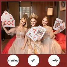 54 piezas Juego de Cartas de Juego Gigantes, Cartas de Juego Gigantes de Alta Calidad y Duraderas Adecuadas para Adolescentes y Adultos, Excelentes para Juegos de Fiesta y Magia, Regalo Único y Novedoso para Halloween, Navidad, Fiestas - Multicolor - Ver 4