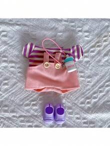 Nuevo set de ropa de muñeca de caja ciega, 17cm Generación 2da/3ra, incluye parte superior, tirantes, zapatos, bolso (los botones de la ropa son aleatorios)