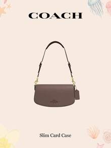 Coach Bolso de hombro Andrea para mujer: bolso de piel refinada, pequeño bolso con solapa, elegante bolso de mano para mujer, regalo para mujer, bolso y bolsos. - Piedra oscura - Ver 2
