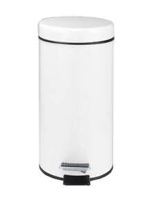 Stainless Steel Step Trash Can With Lid For Kitchen And Home: Large Capacity Garbage Bin With Silent Close Lid, Modern Design, Finish, And Easy-Clean Stainless Steel Surface, Ideal For Spring Cleaning And Daily Waste Management. Features A Space-Saving Profile, Smooth Step Mechanism, And Hygienic, Tidy Appearance For Counters, Desks, Pantries, And Dining Areas. Elevate Home Organization With A Classic, Weather-Resistant Stainless Steel Bin That Combines Practicality, Quiet Operation, And Contemporary Style In Everyday Use. - White - View 4