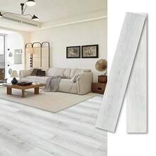  10pcs 50x15cm Peel And Stick Floor Tile, Self Adhesive Plank Flooring Wood Grain Look Tile Sticker For Bedroom, Living Room, Kitchen, RV - 51x15cm - View 10