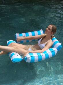 Summer Water Inflatable Set Inflatable Swimming Pool Float Hammock Inflatable Cup Holder, Four In One Water Hammock Lounge Multifunctional Swimming Pool Float (Saddle, Lounge Chair, Hammock, Drifting Device) Water Park Accessories (Take A Picture And Get A Manual Air Pump) ﻿