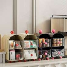 1pc Creative Tea Leaf Storage Box, Minimalist Design Tea/Coffee Capsule Drawer Organizer For Kitchen, Dining Room, Bathroom, Dorm, Holds Seasonings, Cosmetics, Small Parts