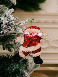 4 piezas/1 pieza Accesorios de decoración de árbol de Navidad Colgante de reno, Papá Noel, muñeco de nieve, oso Adecuado para adornos colgantes de Navidad, decoración de fiesta de Navidad, decoración de arte, decoración para el hogar, interior y exterior, suministros de decoración de vacaciones de invierno, decoraciones navideñas para el hogar, decoración de habitación, decoraciones navideñas, regalos de Navidad, decoración navideña