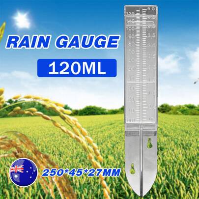 Aimall Accurate Rain Gauge Outdoor Rain Gauges Outdoors Best Rated With Stainless Steel Rack Holder, Thickened Plastic Large Precise Rain Measure Guage For Yard Fence Garden Lawn