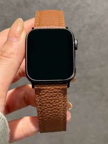 男女通用皮革磁铁表带，兼容 46 毫米 45 毫米 49 毫米 38 毫米 40 毫米 41 毫米 42 毫米 44 毫米表带；兼容 Series Ultra2/Ultra/SE2/SE/11/10/9/8/7/6/5/4/3/2/1 - 棕色 - 查看 3