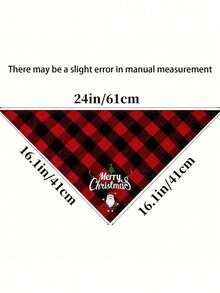 1 Piece Pet Triangle Scarf, Bib, Bib, Christmas Scarf, Dog Decoration Accessories, New Year Decoration, Pet Party