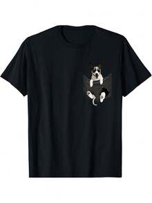 camicia uomo estiva Magliette Abbigliamento Rat Terrier Cane in tasca, Cucciolo di Rattie, Ratting Terrier, camicia uomo estiva Magliette Abbigliamento Cotone Maglietta per ragazzi, Abbigliamento per ragazze preadolescenti per la scuola, camicia uomo estiva Magliette Abbigliamento Cotone Maglietta per ragazzi, Abbigliamento per ragazze preadolescenti per la scuola - nero - Visualizzare 1