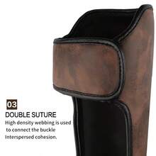 GINGPAI Muay Thai Shin Guards, Kickboxing Leg Guards With Foot Protection, Thick MMA Leg Pads For Taekwondo - Multicolor - View 7