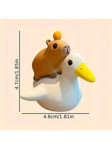 Figura decorativa de resina de capibara, decoración creativa para mujer para el centro de control del automóvil, muebles de escritorio, regalo con figura de animal al azar