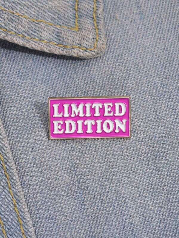 1 pieza Broche de metal con gráfico de letra de moda y forma geométrica, alfabet o clásico con detalles pulidos brillantes, versátil para bolso, ropa, sombrero, solapa, oficina, fiesta, uso diario, regalo, joyería unisex