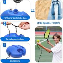 1 Professional Tennis Bounce Training System - Suitable For Men And Women - PE Material - Ideal For Self-Practice And Beginner Training - Contains A Server And 1 Tennis Ball - Navy Blue - View 4