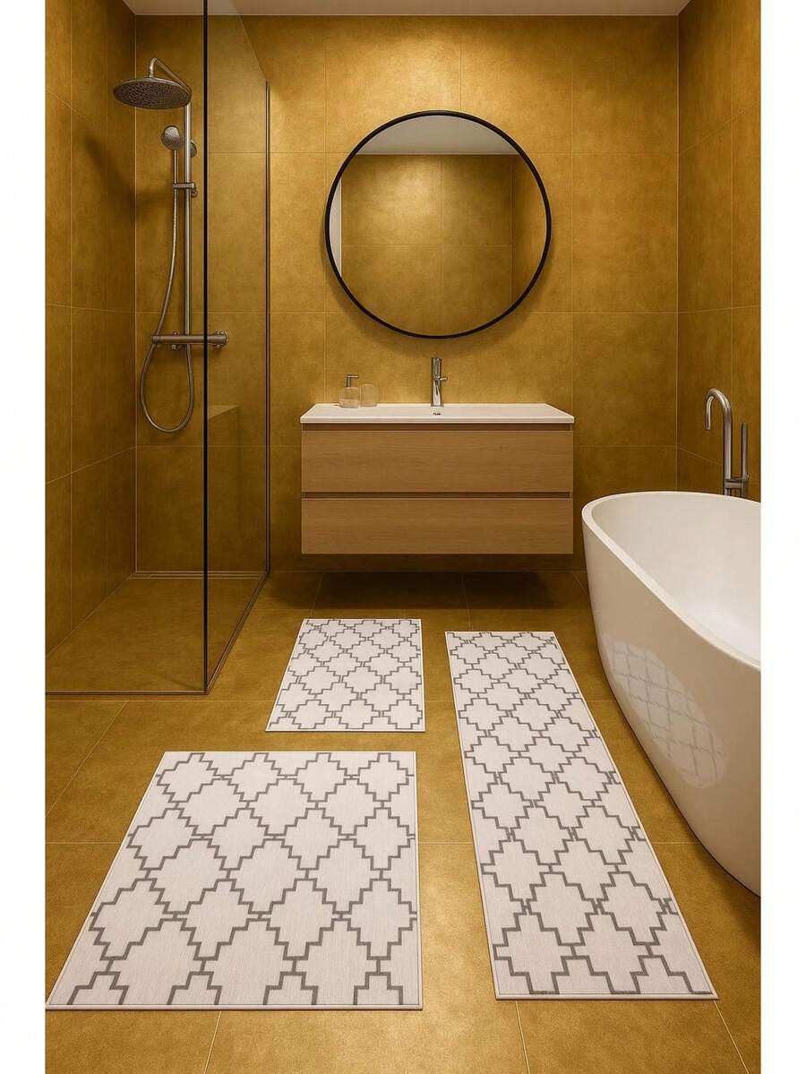 Modern Patterned Area Rug – Multiple Colors, Soft, Washable & Non-Slip Carpet For Home (Made In Turkey)
