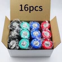 48/24/16/12/8/6/4件 12色。自粘绷带。透气粘性绷带。包裹卷。弹性自粘胶带。适用于伸展运动、体育活动、手腕、脚踝、兽医 2.5厘米/5厘米/7.5厘米/10厘米*450厘米。 - 彩色 - 查看 23