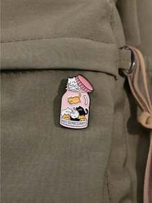 1枚可爱猫形胸针，卡通动物珐琅胸针，男女通用服装配饰，适合装饰背包、牛仔裤、围巾、帽子等。 - 均碼 - 查看 7