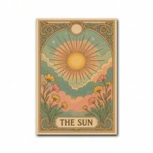 Tranh vẽ trên vải hình lá bài Tarot Mặt Trời, Mặt Trăng, Sao, Tranh treo tường chủ đề bầu trời sao, Tranh áp phích chiêm tinh, Nghệ thuật Tarot, Tranh áp phích chiêm tinh cổ điển, Tác phẩm nghệ thuật phong cách Boho huyền bí, Trang trí nhà cửa, Trang trí phòng khách, Trang trí tường, Không khung - Nhiều màu - Xem 13