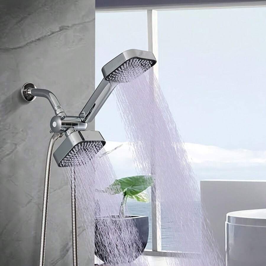 1 zestaw głowicy prysznicowej ABS High Flow i węża, ręczny zestaw 2 w 1, zestaw głowicy prysznicowej z długim wężem, głowica prysznicowa z 3-drożnym przełącznikiem, odpowiednia do kuchni, łazienki, biura, kampera, sypialni, salonu, idealny prezent na ukończenie szkoły, wieczór kawalerski, prezent dla druhny, Dzień Ojca, dekoracja i upominek na Halloween, wieczór panieński, upominek ślubny, dekoracja na przyjęcie urodzinowe, wesele