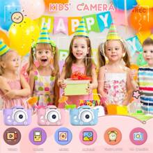 Yowmoy A Children Camera With Three Colors Cat/Bee/Bear, Mini Funny Cartoon Digital Camera Toy For Boys And Girls, Able To Take Pictures, Comes With A Memory Storage Card As An Ideal Birthday Gift, Creative Game Toy That Records Memories