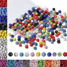 100pcs 10mm Shiny Disco Ball Beads - Shiny Yellow Plastic Beads, Reflective Surface, Suitable For Jewelry Making, DIY Crafts, Necklace And Earring Accessories, Jewelry Making Beads, Earring Components, Handmade Beads