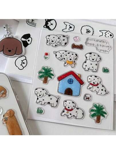 1pc Cute 3D Panda Jelly Sticker For Phone, Laptop, Notebook, Adorable 3D DIY Scrapbooking Sticker