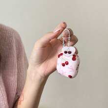 Creative Cherry Pattern Wireless Bluetooth Earphone Protective Case, Compatible With Apple 2/3/Pro/Pro2/4th Gen Earphone Cover Anti-Drop Protective Shell