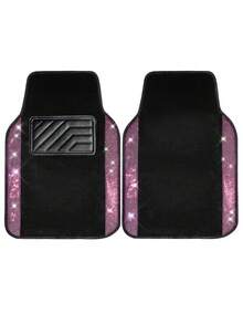 4PCS/2PCS Bling Diamond Car Floor Mats – Sparkling Crystal Rhinestone Design With Glitter Finish | Anti-Slip PVC Heel Pad, Waterproof & All-Weather Protection | Universal Fit For Front & Rear Rows, Compatible With Cars, SUVs, Trucks | Full Set Carpets For Interior Protection, Stylish Car Interior Accessory - 款式A - 查看 23