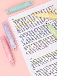 1pc Highlighter Pen, Large Capacity Fluorescent Marker Pen, Colorful Highlighting Pen For Note Taking, Diary, Eye-Friendly Fluorescent Colored Pen