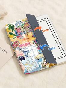 Funda protectora para iPad con patrón de collage estilo italiano compatible con iPad Air 4/5 de 10.9 pulgadas, iPad 7/8/9th de 10.2 pulgadas, con ranura para lápiz compatible con Samsung Tab S6 de 10.4 pulgadas y Tab A7 Lite de 8.7 pulgadas, estuche estilo Ins, regalo para vuelta al colegio, San Valentín, Año Nuevo