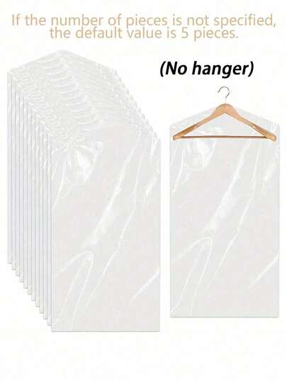 10/15 غطاء واقي من الغبار للملابس، أكياس بلاستيكية شفافة لحماية الملابس من الغبار، أكياس معلقة للملابس، أكياس معلقة للملابس للتنظيف الجاف، أكياس واقية من الغبار قابلة لإعادة الاستخدام وقوية، مناسبة للمعاطف والبدل للمدرسة والمكتب والمنزل والسفر للقمصان والبدل والفساتين والمعاطف، أكياس ملابس محمية من الغبار محمولة (بدون شماعة)