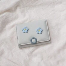 2025新款韩版可爱碎花短款钱包三折卡包生日礼物送朋友女士钱包迷你钱包小钱包可爱钱包 - 彩色 - 查看 11