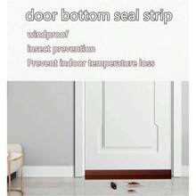1pc Under Door Draft Stopper, Weather Stripping Door Seal, Home Improvement, Bottom Of Door Sweep, Garage Window Blocker Noise Dust Insulation Draft Guard, 3.3FT,Adjustable Door Sweep Anti-Collision Strong Adhesive Weather Stripping Tape Soundproof Draught Stoppers