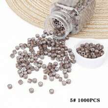 Hair Ring 500/1000 Pcs 5mm Silicone Lined Micro Rings Links Beads For I Tip Hair Extension Tools . 5Colors Optional