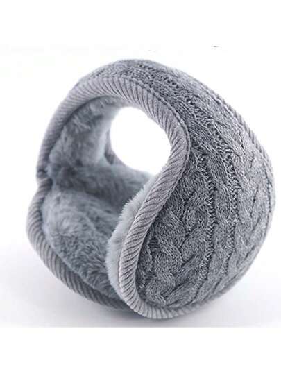 1 件男士耳套，针织可折叠耳罩，适用于冬季户外保暖防寒