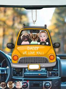 1/3pcs Custom Photo And Text Drive Daddy Car Ornament Keychain, Personalized Photo Acrylic Car Decor Accessories, Personalized Car Hanging, Drive Daddy Customized Baby Photo Acrylic Car Hanging, Funny Customized Drive Daddy Acrylic Hanger Gift Idea For Husband, Birthday Gift Idea For Papa, Couple Gift, Valentine Gift, Anniversary Gift, Father's Day Gift, Best Friend Gift, Gift For Dad, Gift For Boyfriend.