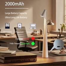 1 Stück kreative, minimalistische Atmosphäre Tischlampe, kabellose USB-Ladelampe für verschiedene Szenarien mit drei einstellbaren Helligkeitsstufen, lange Akkulaufzeit