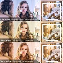 Tocador con espejo, luces LED y 7 cajones - Perfect For Organizing Makeup, Skincare, Elegant Vanity|Decorative Vanity, Vanity Furniture, Compact For Small Space, Bedroom Decor Gift, Perfect Gift For Women Girls , Ideal para regalos de Navidad y Halloween. - Blanco - Ver 7