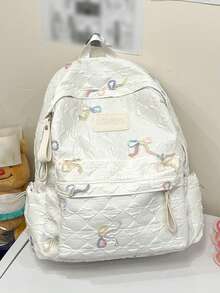 Modny, wszechstronny plecak na ramię, plecak rekreacyjny o dużej pojemności, modny, prosty plecak studencki, plecak podróżny, odpowiedni dla dziewcząt do codziennego użytku, szkoły i do użytku codziennego. - Wielokolorowe - Zobacz 17