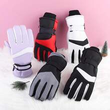1 Pair Professional Ski Gloves, Unisex, Winter Thick Warm Windproof Waterproof Touchscreen Outdoor Snow Sports Cycling Gloves - Multicolor - View 6