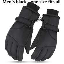 1 Pair Professional Ski Gloves, Unisex, Winter Thick Warm Windproof Waterproof Touchscreen Outdoor Snow Sports Cycling Gloves - Multicolor - View 3