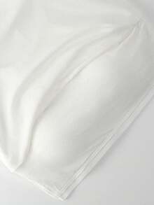 Young Girls Halter Threaded Sports Tank Top, Women's Bra All-In-One Top, Fashion Simple, Light And Luxurious, Breathable And Comfortable Camisole Tank Top, Beautiful Back Fitness Bra Undershirt, Workout - White - View 8