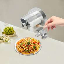 Macchina per la pasta professionale a manovella, 6 in 1 per tagliatelle/gnocchi/cavatelli, corpo in acciaio inox con regolatore di larghezza della pasta, facile da pulire e lavabile in lavastoviglie, per uso domestico e nella ristorazione