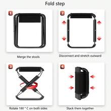 便携式折叠凳，适用于露营、户外运动、钓鱼等。