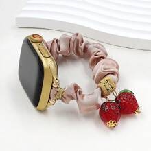 1 Stück neues Damen Uhrenarmband mit Herz- und Blumen-Elementen, kompatibel mit Apple Watch 1/2/3/4/5/6/7/8/9