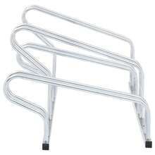 vidaXL Bicycle Stand For 4 Bikes Floor Freestanding Galvanized Steel - Silver - View 5