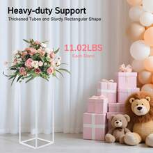 Metal Flower Stand Wedding Flower Stand Rectangular Flower Display Stand - White - View 7