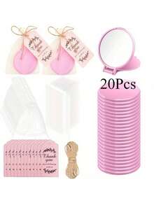 20 piezas Espejo de bolsillo mini rosa, pequeño regalo, espejo de maquillaje redondo mini suelto para mujeres, espejo portátil rosa, regalo de cumpleaños para mujer, regalo de novia, regalo de fiesta, maquillaje, barato, decoración de habitación, tocador, viaje, dormitorio, accesorios de maquillaje, espejo, espejo de tocador, mini espejo, espejo compacto, espejo pequeño, espejo de mano