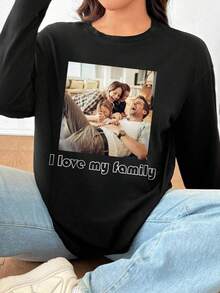 Custom Plus Size T-Shirts For Women - Customize Your Plus Size T-Shirts, Add Your Photo And Text, Choose Your Favorite Font And Color, Customize Your Own Special Top, Custom Plus Size Tops, Design Personalized Text T-Shirts As Gifts For Girlfriends, Family, Yourself, Anniversaries, Holidays, Etc. Custom Gifts, Custom Plus Size Tops, Custom Tops, Plus Size Women's Pullovers, Tops