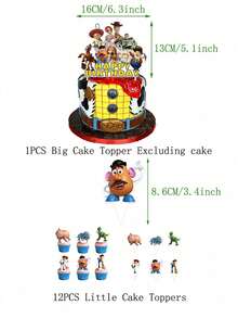 Decoraciones DIY para fiesta de cumpleaños - Suministros para fiesta con temática de figuras de anime/dibujos animados, cosplay, bandera, decoración de pastel, fiesta de carnaval, fiesta festiva