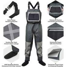 4-Ply Ultra Breathable Light Weight Stockingfoot Waders Chest-High Fly Fishing Waders For Men Women Waterproof Hunting Fishing Waders Perfect For 4 Seasons - 灰色 - 查看 2